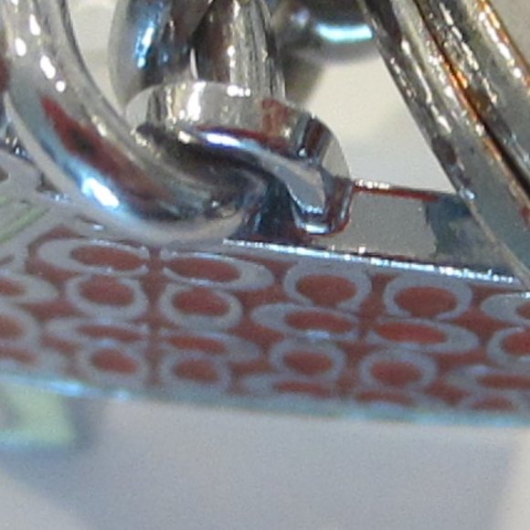 Coach Dog Key Ring Designed White Crystals Collar - Picture 13 of 13